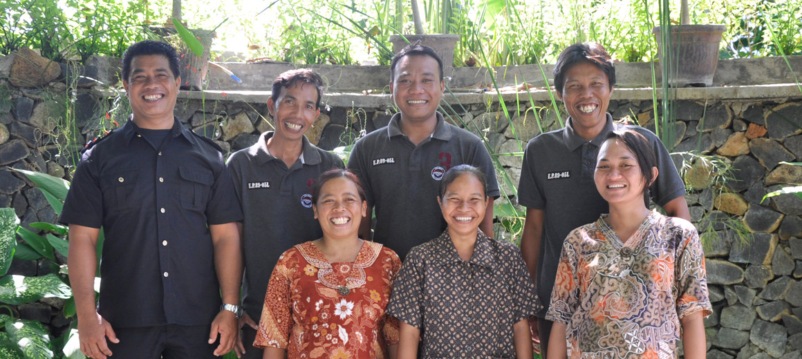 Bali villa Shanti staff.